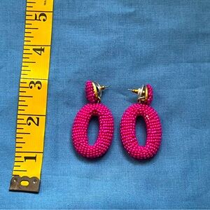 Jcrew Dark pink dangle earrings